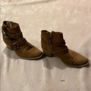 Tan booties
